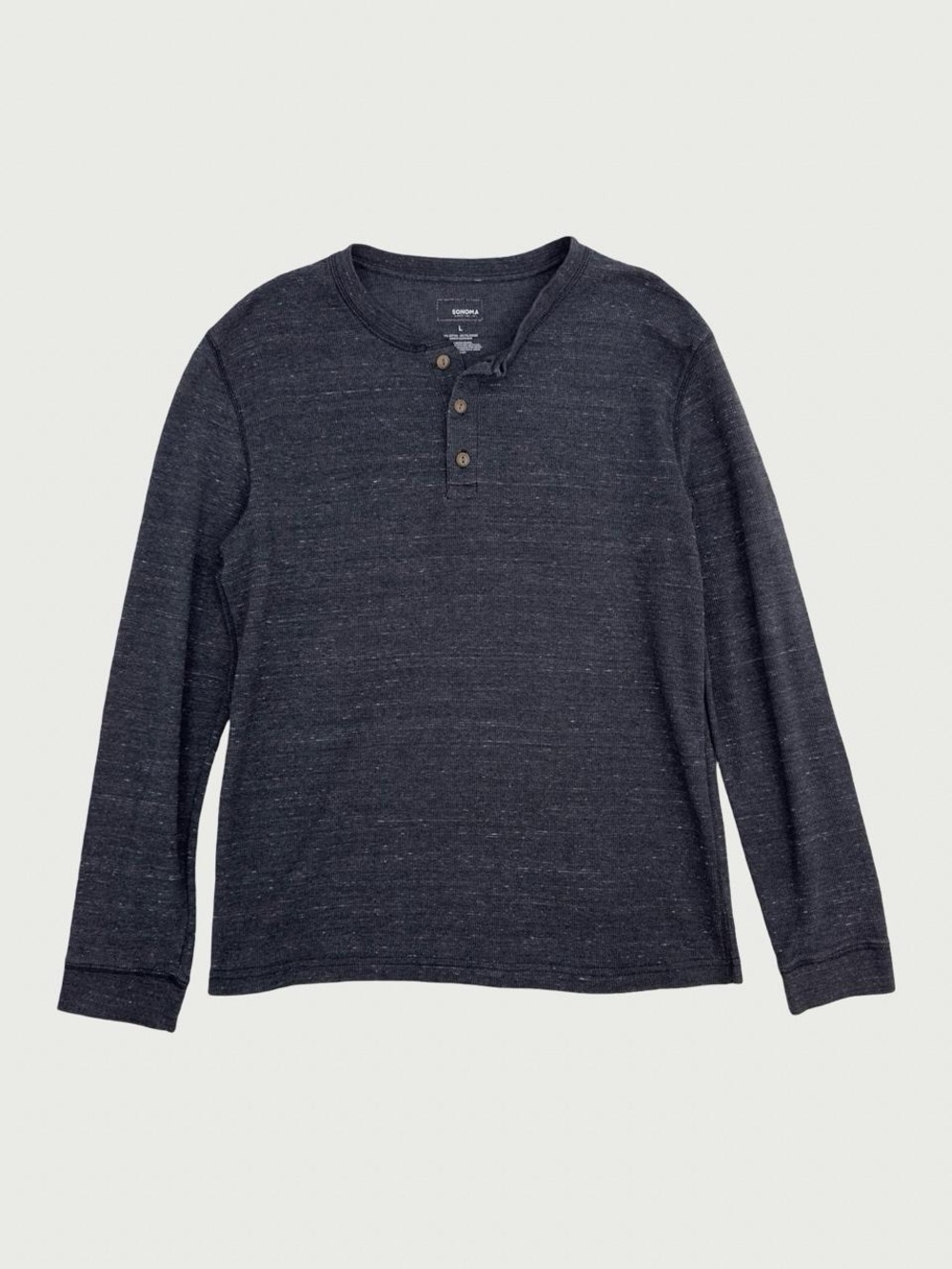 Charcoal Gray Henley Long Sleeve
